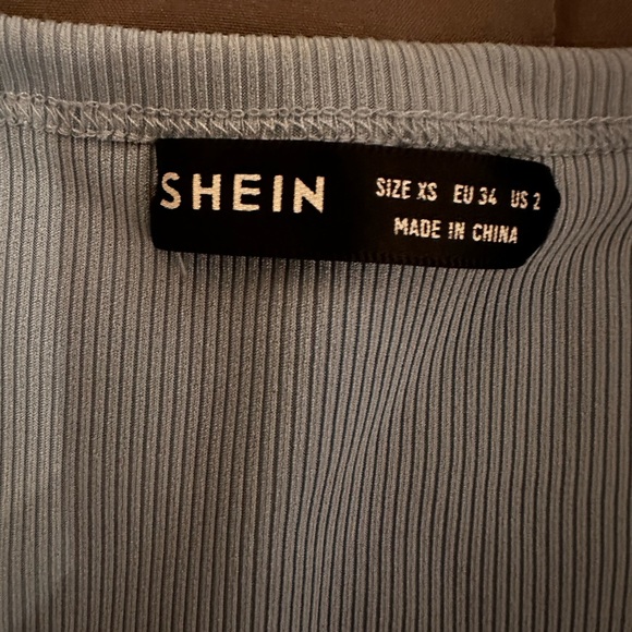 SHEIN Preppy Blue Crop Tank Top - Picture 2 of 2